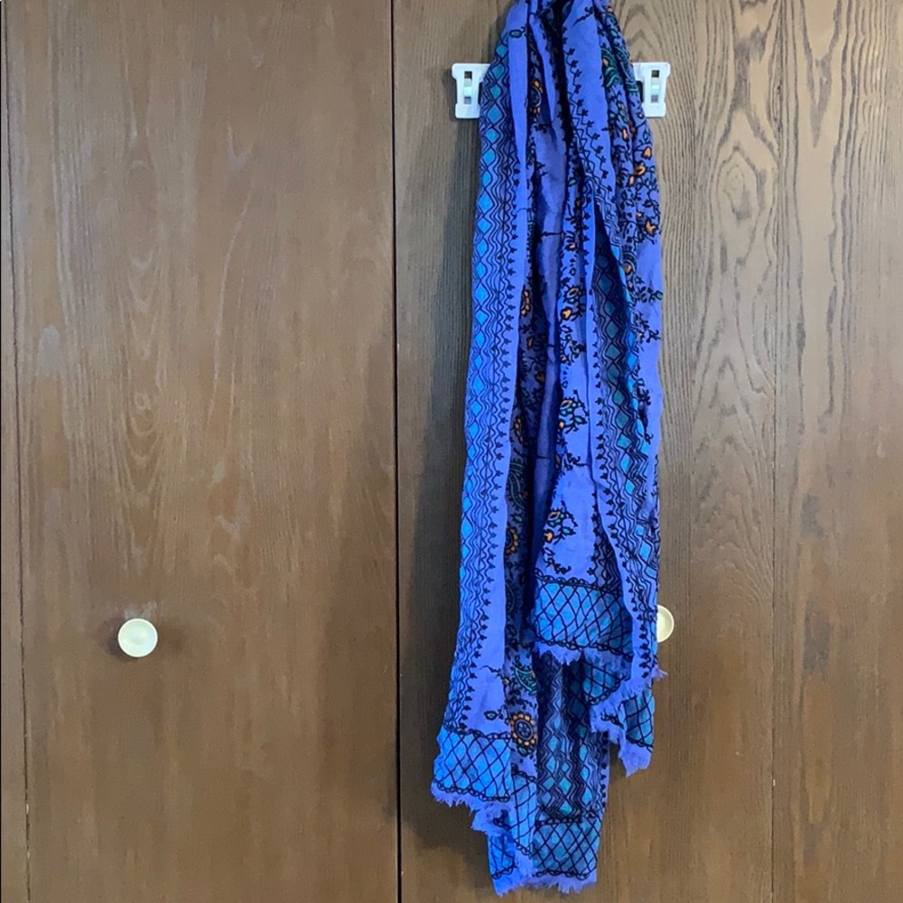Blue paisley scarf